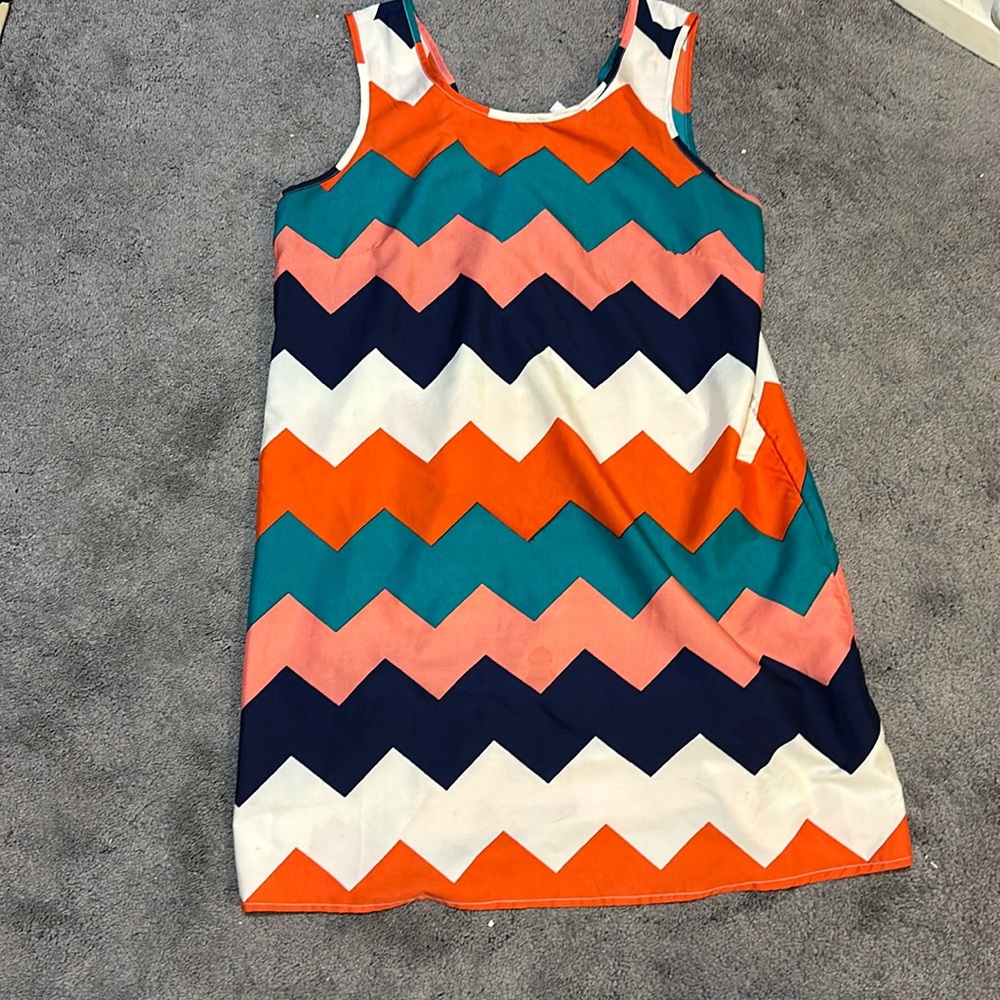 Sleeveless Chevron Tunic Dress
